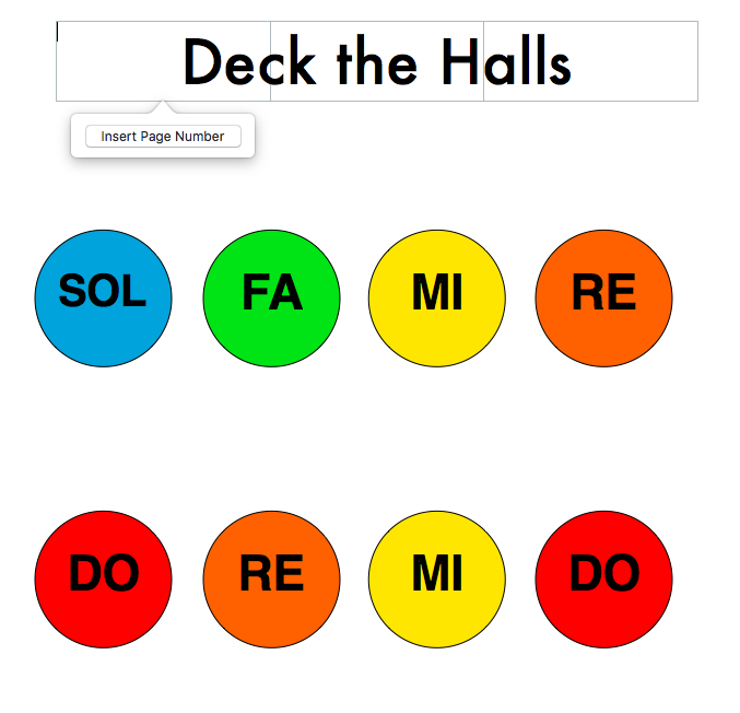 Deck the Halls First phrase Solfa dots